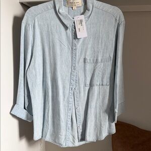 Cloth & Stone Light Denim Blue Casual Shirt